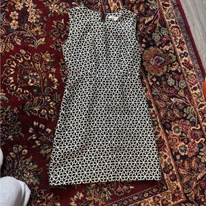 Diane Von Furstenberg Black and White Floral Mini Dress